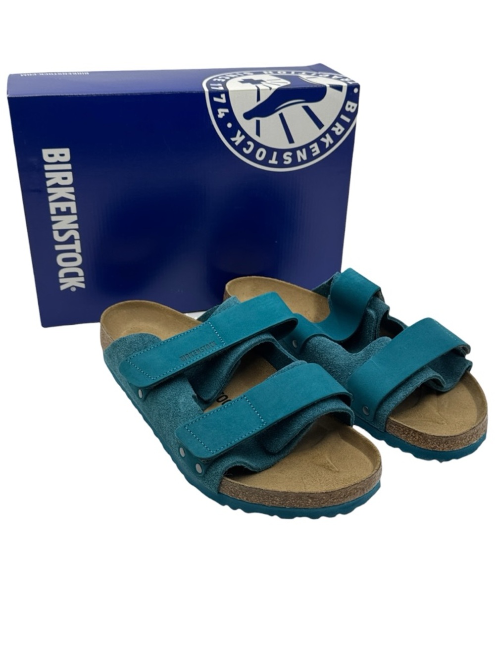 Birkenstock Uji Double-Strap Nubuck Leather Suede Sandals Size 44 EU